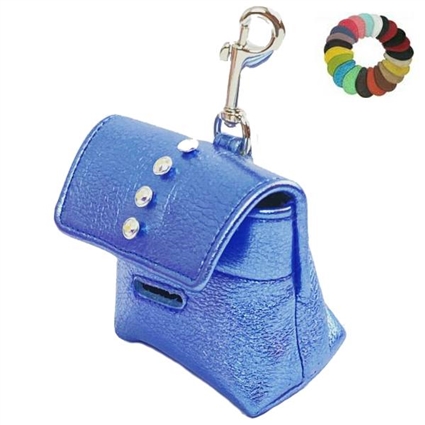 Designer Dogwear Hugo Poop Bag Holder Leather Dog Shape