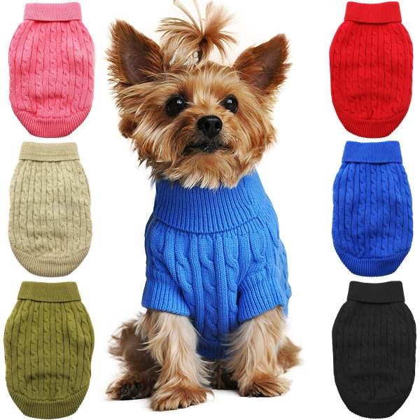 Cable knit dog sweaters hotsell