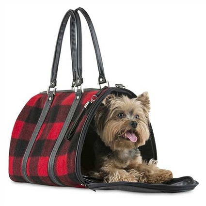 Designer Checkered Dog Carrier
