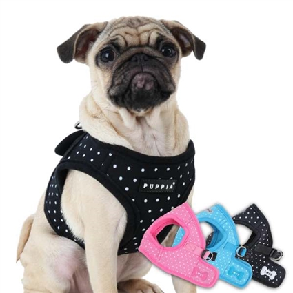 Puppia Dotty Harness A - Pink - Small