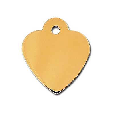 Brass Heart-shape Pet Tags